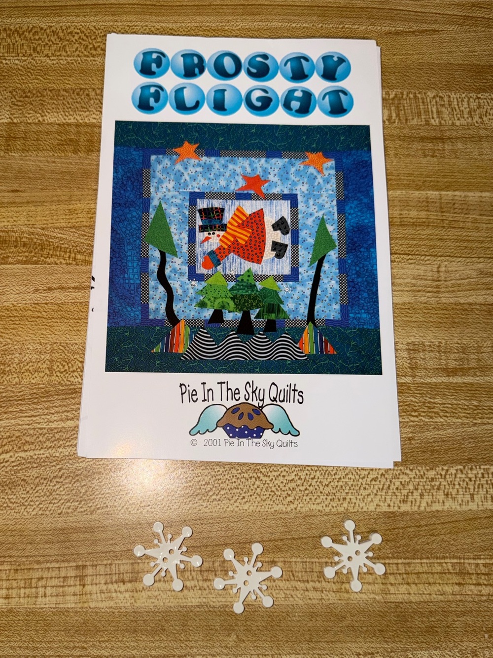 2001 Frosty Flight Quilt Pattern by Pie In The Sky Quilts‎ Christmas winter